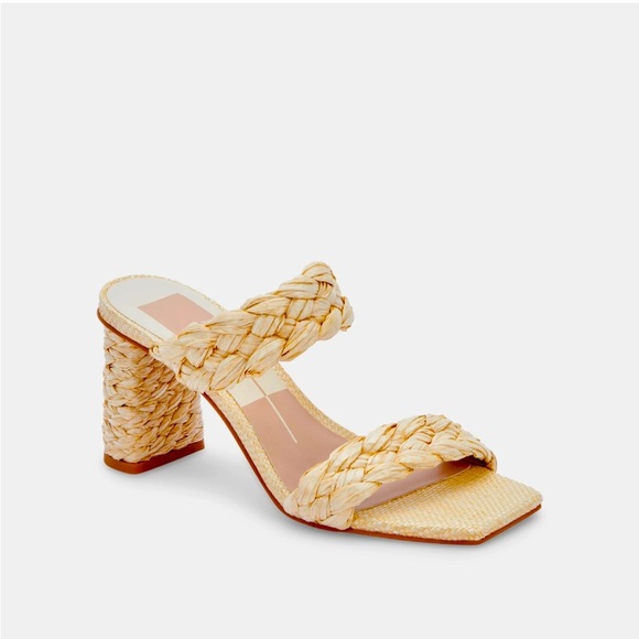 Dolce Vita Shoes - Dolce Vita Paily Pink Raffia Vanilla Heels Size 7.5-8.5